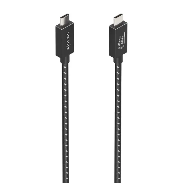 Aisens Cable USB4 Gen3x2 Aluminio 40Gbps 8K@60Hz 5A 48V 240W E-Mark - Tipo USB-C/M-USB-C/M - 1.5m - 