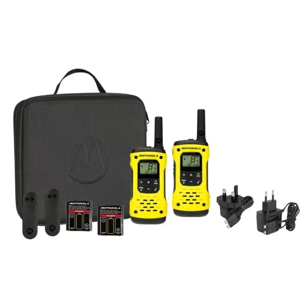 Motorola T92H2O Pack 2 Walkie Talkies - 8 Canales PMR446 + 121 Codigos - Alcance de hasta 10km - Aut