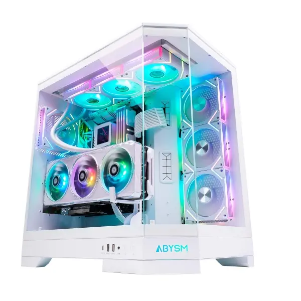 Abysm Danube Sava H600 White Caja Torre E-ATX, ATX, ITX, Micro ATX - Lateral y Frontal Cristal Templ