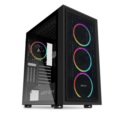 Abysm Danube Kamp Black Caja Torre ATX, ITX, Micro ATX - Lateral Cristal Templado - 3.5