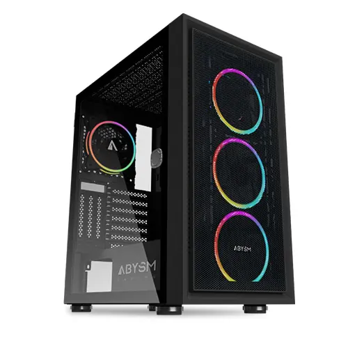 Abysm Danube Kamp Black Caja Torre ATX, ITX, Micro ATX - Lateral Cristal Templado - 3.5