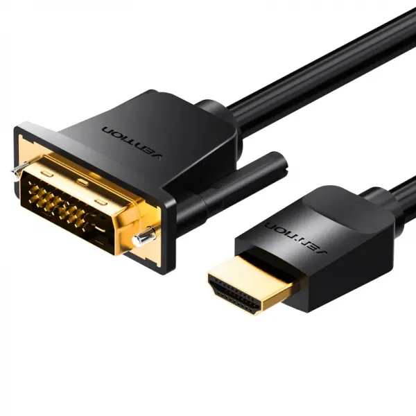 Vention Conversor DVI-D Macho a HDMI Macho - 1.5m - Color Negro