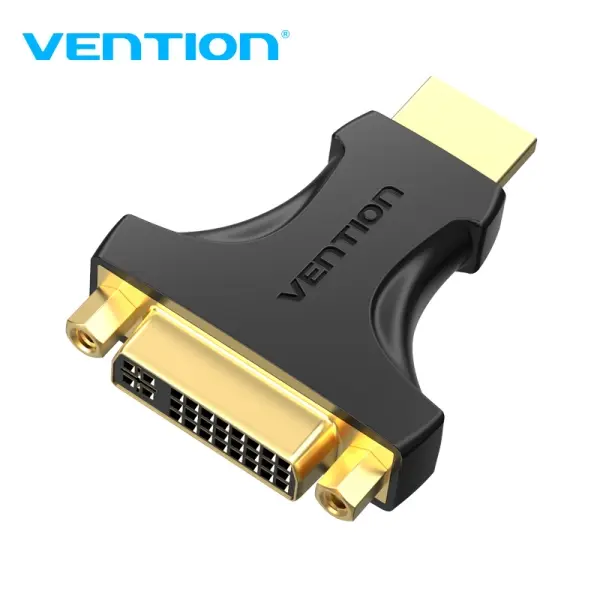 Vention Adaptador HDMI a DVI - Chapado en oro - Direccion dual - Resolucion 1080P@60Hz - Carcasa de 