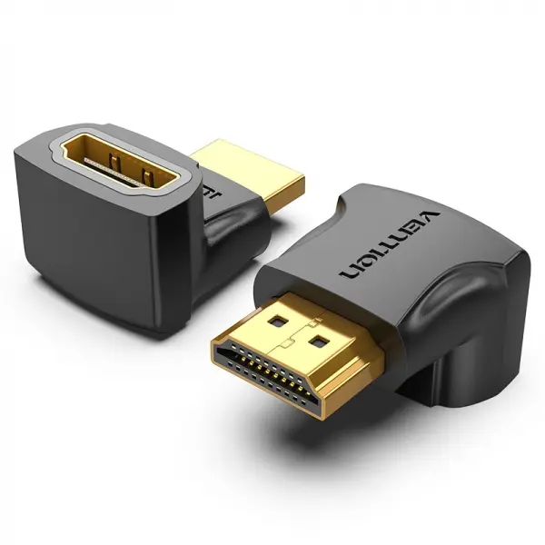 Vention Adaptador HDMI Macho a HDMI Hembra 270� 4K - Color Negro