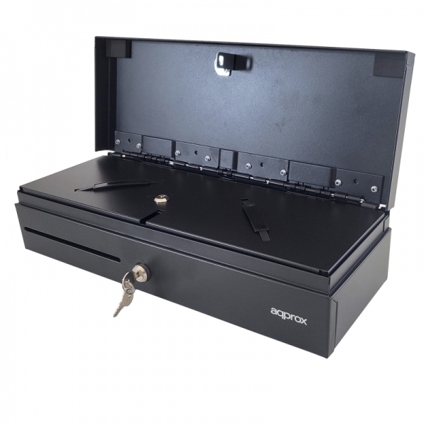 Approx Cajon Portamonedas Electrico Compacto - 14 Compartimentos - Apertura Manual y Automatica - Co