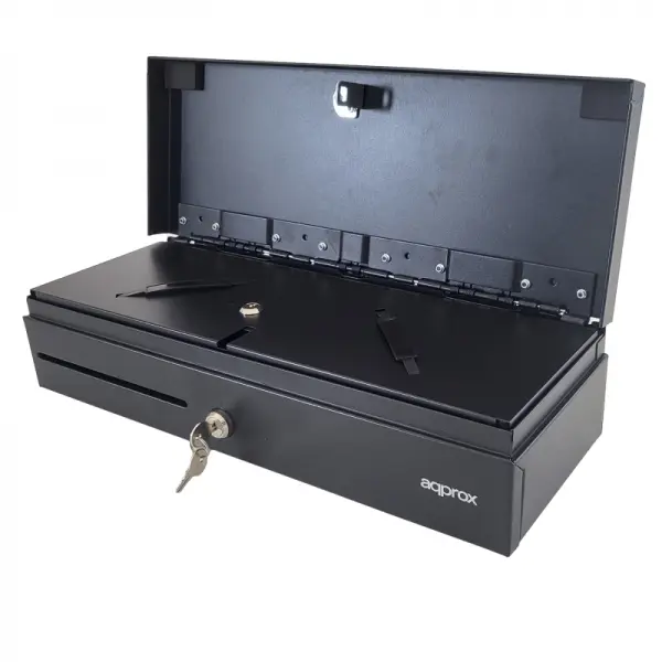 Approx Cajon Portamonedas Electrico Compacto - 14 Compartimentos - Apertura Manual y Automatica - Co