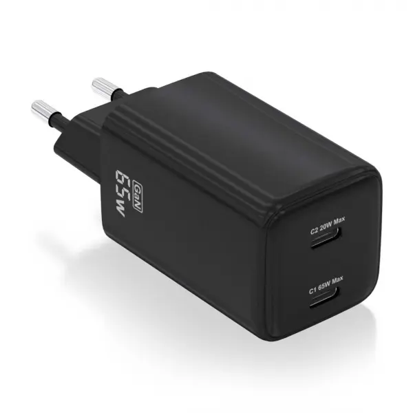 Aisens Cargador Gan USB-C 65W - Alta Eficiencia Energetica - Tecnologia AI - Multiples Protecciones 