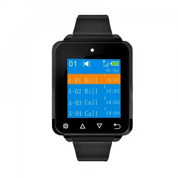 AVPos AVP-AC-W01 Reloj Avisador Camareros - 4 Mensajes Simultaneos - Vibracion - Pitido - Color Negr