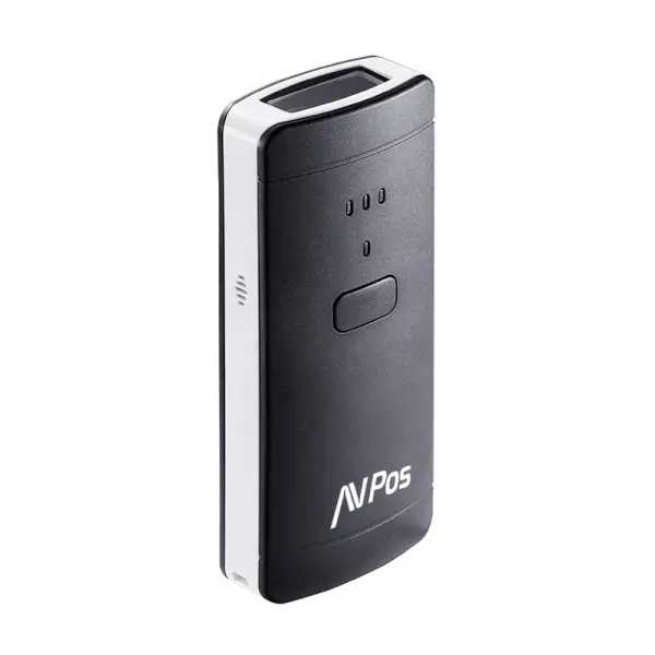AVPos BP200 Lector de Codigos Portatil - 1600Mah - Codigos 1D, 2D y QR - USB, Bluetooth - Color Negr