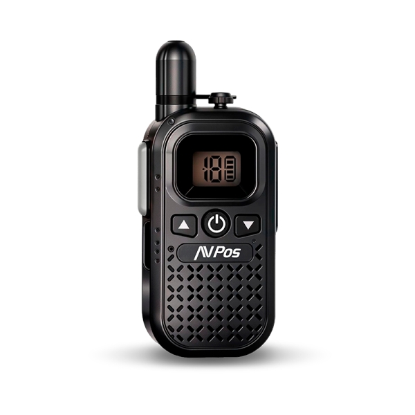 AVPos AVP-COMM-X25 Walkie Talkie - 16 Canales - 446 MHz - USB-C - Autonomia hasta 18h - Color Negro