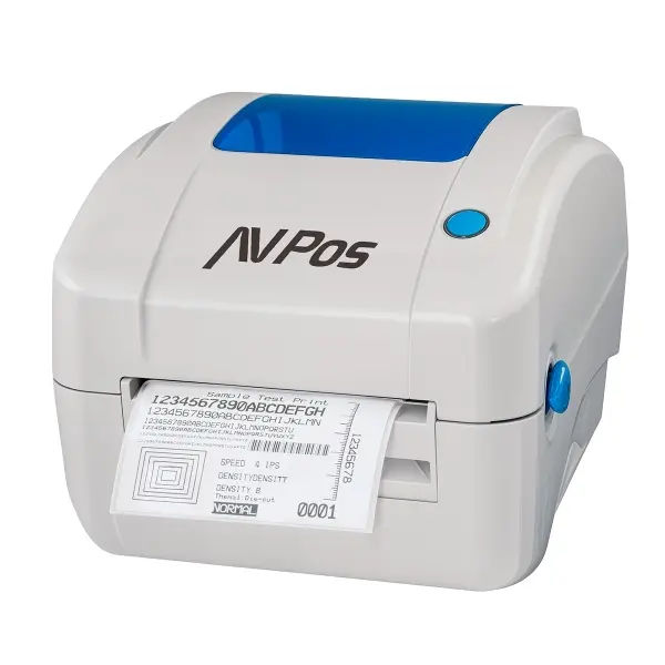 AVPos E49 Impresora Termica Etiquetas - Velocidad 102mm/s - Resolucion 300 DPI - USB y LAN - Color G