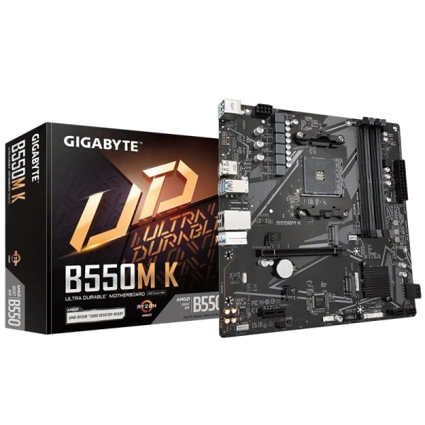 Gigabyte B550M K Placa Base AMD AM4 4xDDR4 - M.2, SATA, PCIe4.0 - HDMI, DisplayPort, RJ-45, USB 3.2 