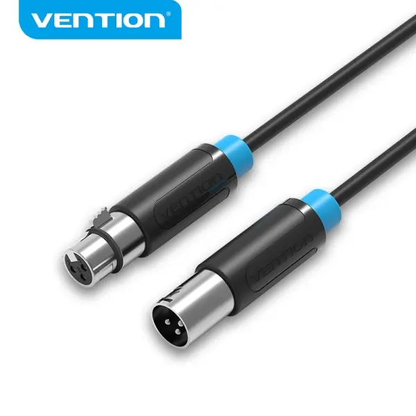 Vention Cable de Microfono XLR - Interfaz Ba�ado en Oro - Conductor de Bronce Esmaltado - Caparazon 