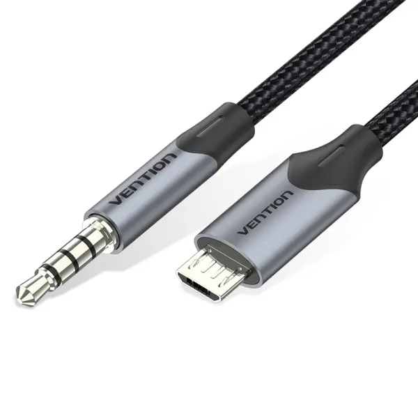 Vention CableTech Adaptador Micro-USB a Jack 3.5 - Conectores de Alta Calidad - USB 2.0 - Color Negr