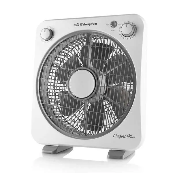 Orbegozo BF 0138 Ventilador Box Fan - Refresca y Ventila con Potencia y Silencio - Portatil y Practi