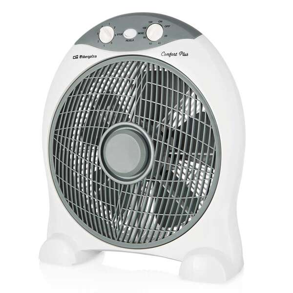 Orbegozo Box Fan BF 1030 Ventilador Portatil Refrescante - Potente Motor de 45W - Temporizador de 2h