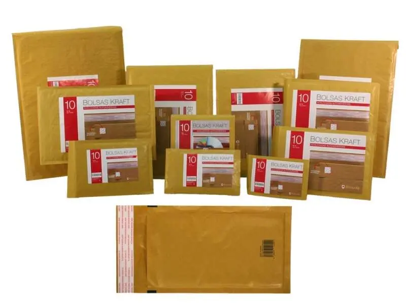 Bismark Bolsa Acolchada Kraft N�12 120x215mm - Recubrimiento Interno de Laminas de Burbuja de Aire -