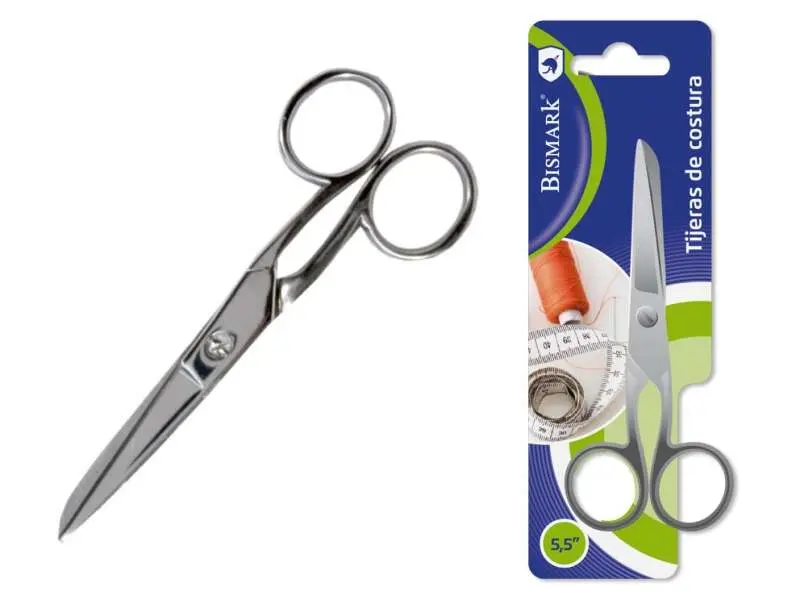 Bismark Tijera de Costura en Acero Inoxidable 14cm - Fijacion por Tornillo - Presion Constante Entre