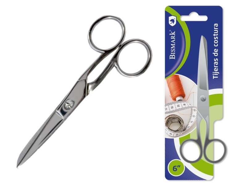 Bismark Tijera de Costura  Acero Inoxidable 15.2cm - Fijacion por Tornillo - Presion Constante Entre