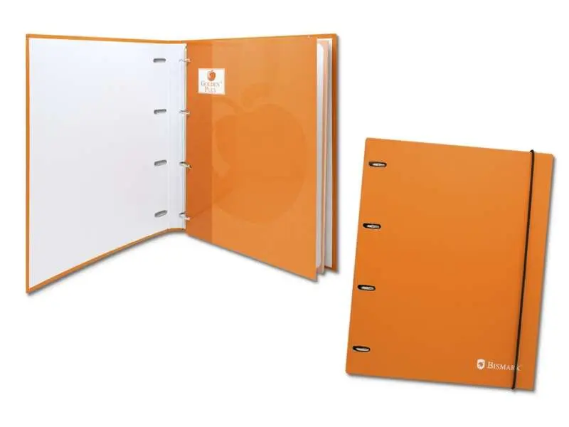 Bismark Carpeta de 4 Anillas con 80 Hojas Cuadricula 4x4 - Formato A4 - Fabricada en Carton - Color 