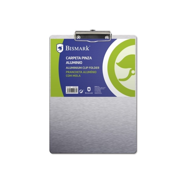 Biskmark Carpeta Base de Aluminio con Pinza Metalica - Formato Folio