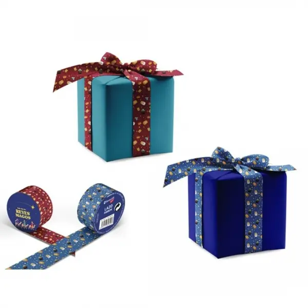 Bismark Rollo de Cinta Navide�a para Regalos - Medidas 60mmx2m - 2 Dise�os Aleatorios