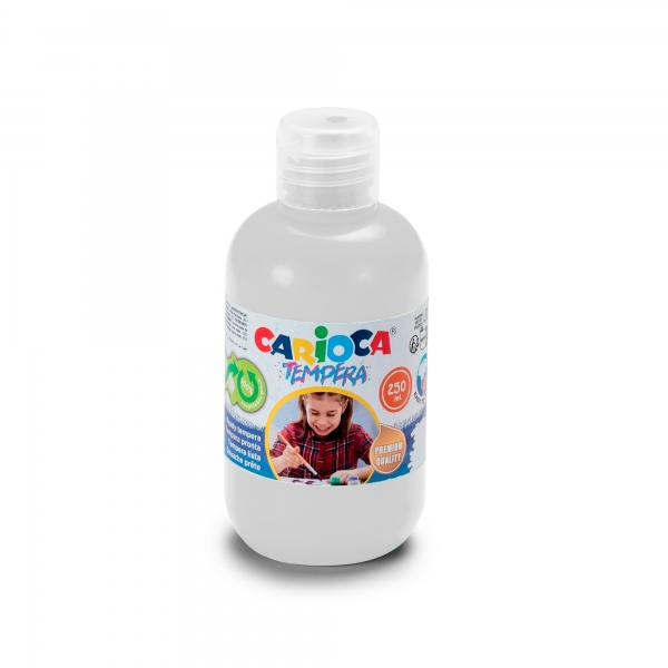 Carioca Botella de Tempera - 250ml - Colores Superlavables - Faciles de Mezclar - Aplicable en Mater