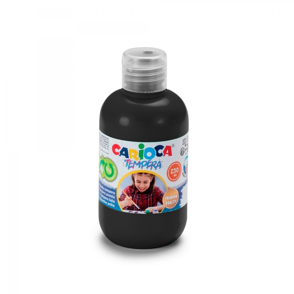Carioca Botella Tempera 250ml - Colores Superlavables - Faciles de Mezclar - Aplicable en Materiales