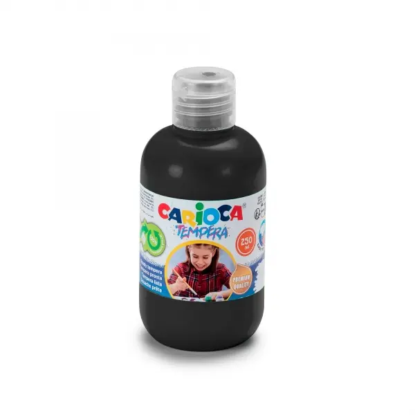 Carioca Botella Tempera 250ml - Colores Superlavables - Faciles de Mezclar - Aplicable en Materiales