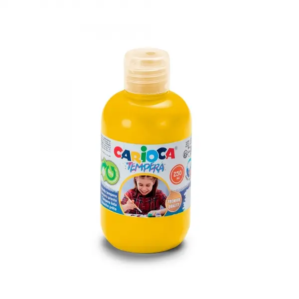 Carioca Botella Tempera 250ml - Colores Superlavables - Faciles de Mezclar - Aplicable en Materiales