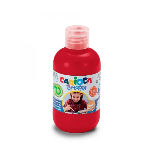 Carioca Botella de Tempera 250ml - Colores Superlavables - Faciles de Mezclar - Aplicable en Materia