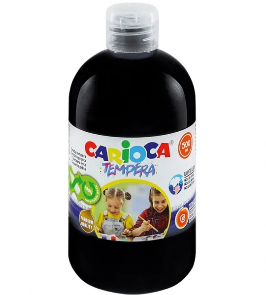 Carioca Botella de Tempera 500ml - Colores Superlavables - Faciles de Mezclar - Aplicable en Materia
