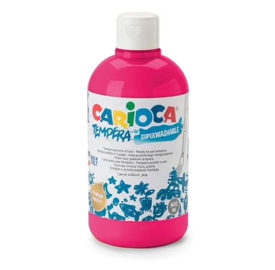 Carioca Botella Tempera - Colores Superlavables - Faciles de Mezclar - Alta Opacidad - Aplicable en 