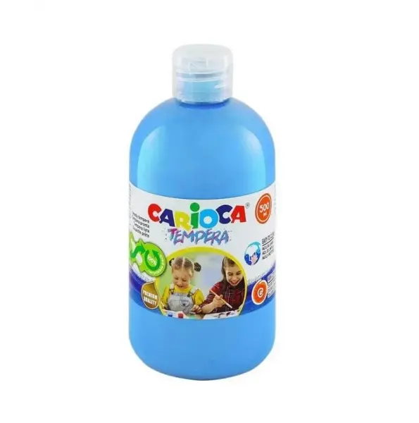 Carioca Botella de Tempera - 500ml - Colores Superlavables - Faciles de Mezclar - Aplicable en Mater