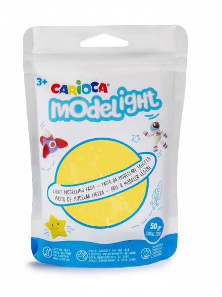 Carioca Modelight Pack de Pasta de Moldear Super Ligera - Elastica y Maleable - Se Seca al Aire - No