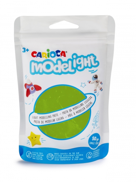 Carioca Modelight Pack de Pasta de Moldear Super Ligera - Elastica y Maleable - Se Seca al Aire - No