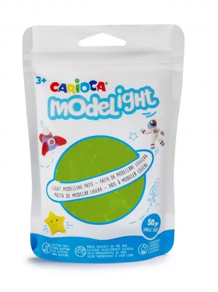 Carioca Modelight Pack de Pasta de Moldear Super Ligera - Elastica y Maleable - Se Seca al Aire - No