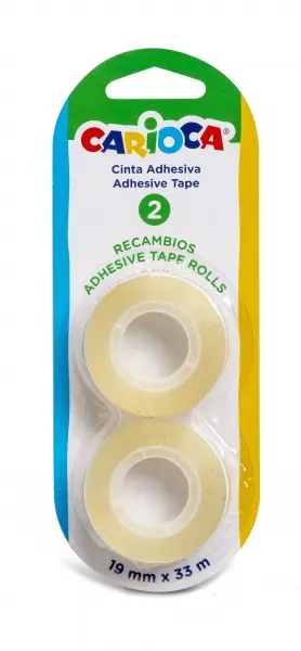 Carioca Blister Pack de 2 Cintas Adhesivas Transparentes - No Amarillea con el Tiempo - Ideal para P
