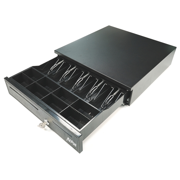 AVPos CASH-U280 Cajon Portamonedas 41cm Automatico - 5 Posiciones Billetes - 8 Posiciones Monedas - 