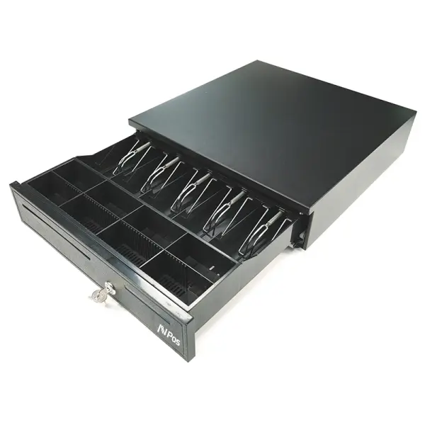 AVPos CASH-U280 Cajon Portamonedas 41cm Automatico - 5 Posiciones Billetes - 8 Posiciones Monedas - 