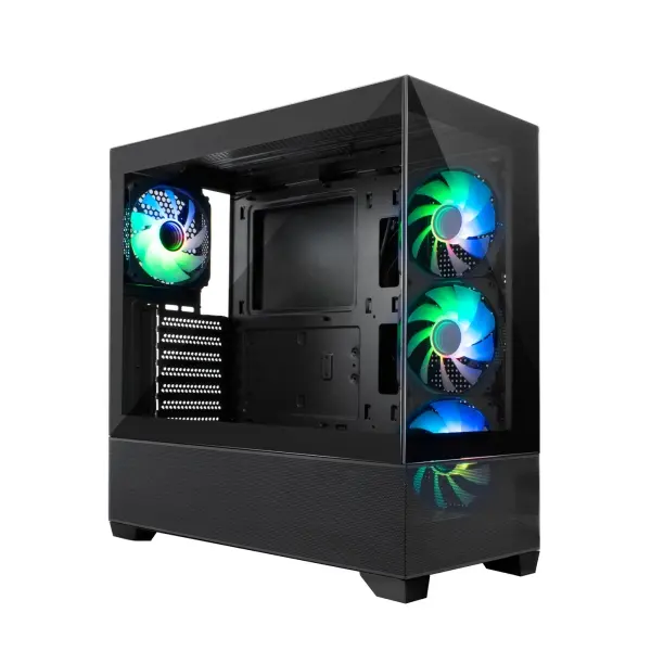 Coolbox GA250 Vision Caja Torre ATX, Micro ATX, Mini-ITX - Frontal y Lateral Cristal Templado - Tama