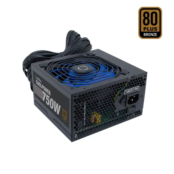 Coolbox CoolPower 750W Fuente de Alimentacion 750W ATX 12V - PFC Activo - Ventilador 120mm - 80+ Bro