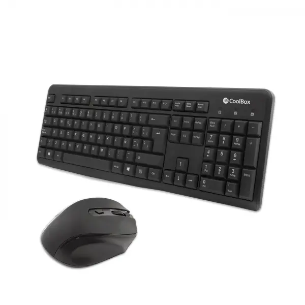 Coolbox KTR-02W Pack Inalambrico USB Teclado Teclas + Raton 1600dpi Ergon�mico - Teclas silencionas 