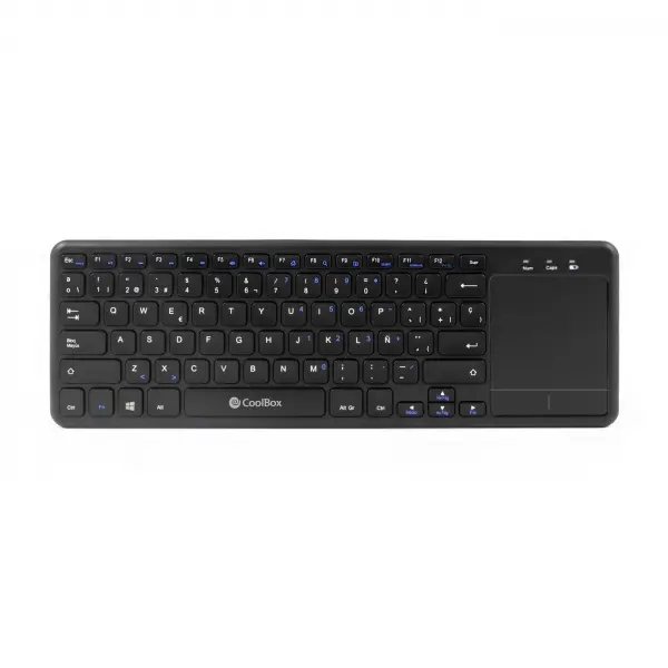 Coolbox TEW01-BK Teclado Inalambrico Touchpad - PC, TV - Color Negro