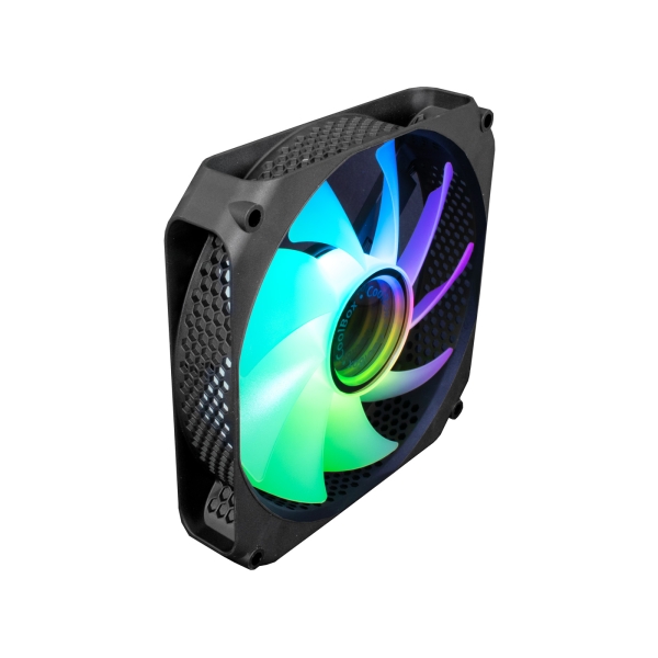 Coolbox Infinity Ventilador ARGB - Efecto Tunel de Colores - Silencioso - Rodamiento Hidraulico - Co