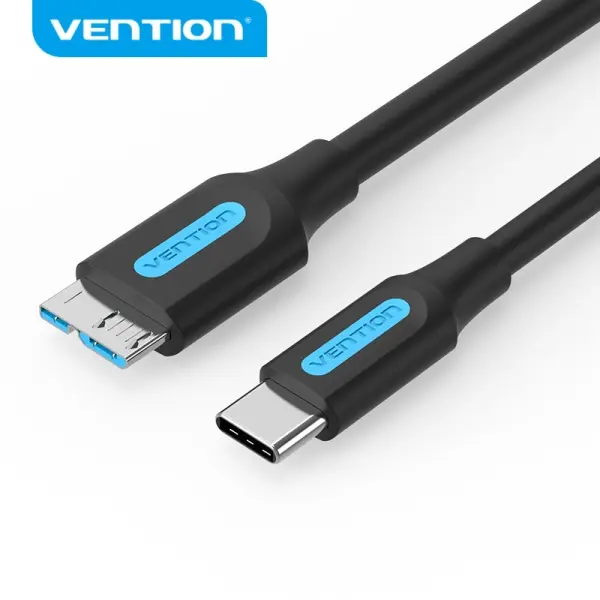 Vention Cable USB 3.0 C-Micro-B - Transmision 5Gbps - Conductor Cobre Esta�o - Carcasa PVC - Color N