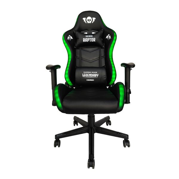Cromad Serie Raptor Legendary Silla Gaming - Altura Regulable con Piston de Gas Clase 2 - Reclinable