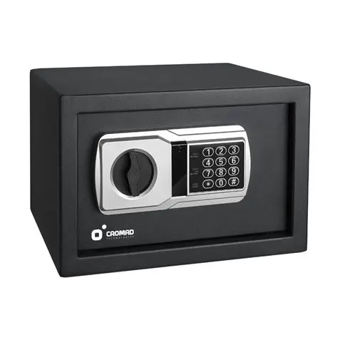 Cromad Caja Fuerte Electronica - Alto Nivel de Seguridad - De 3 a 8 Digitos - Bisagras Ocultas - Inc