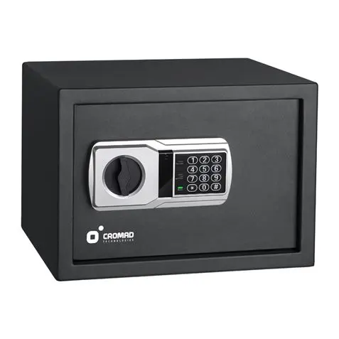 Cromad Caja Fuerte Electronica - Alto Nivel de Seguridad - De 3 a 8 Digitos - Bisagras Ocultas - Inc