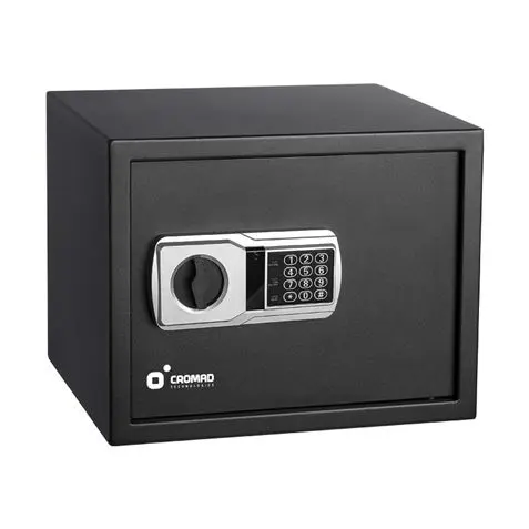 Cromad Caja Fuerte Electronica - Alto Nivel de Seguridad - De 3 a 8 Digitos - Bisagras Ocultas - Inc